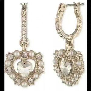 Marchesa Gold Tone Imitation Pearl Drop Earring